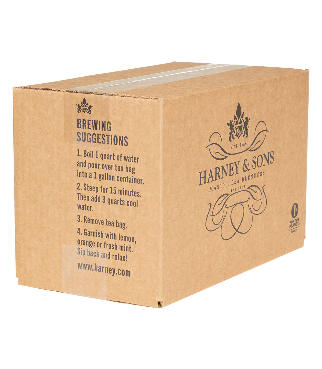 Harney & Sons Fine Teas- Blood Orange Fresh Brew Iced Tea- Bulk Box of 50 pouches- Brown with Brewing Suggestions