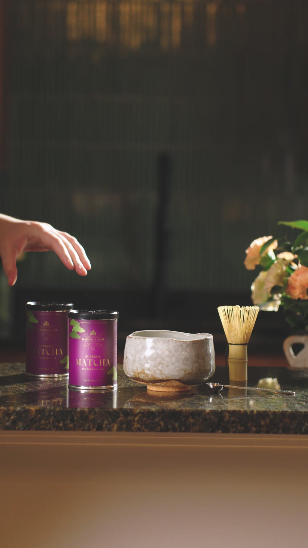 A video detailing how to enjoy Supreme Matcha - traditionally or as a latté. 